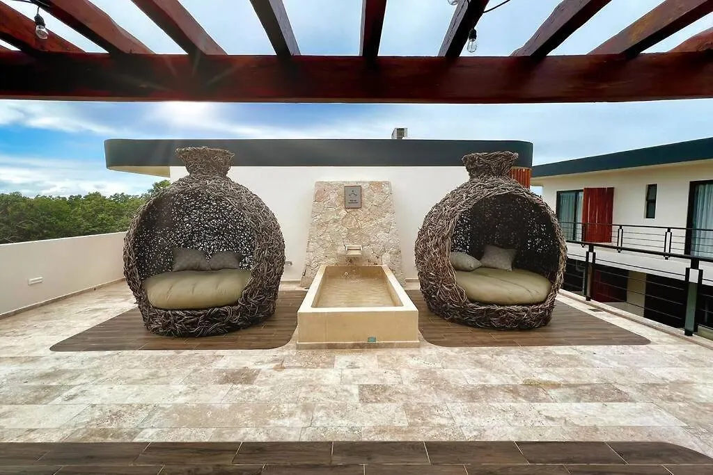 Spacious Penthouse With Pool 图卢姆 墨西哥
