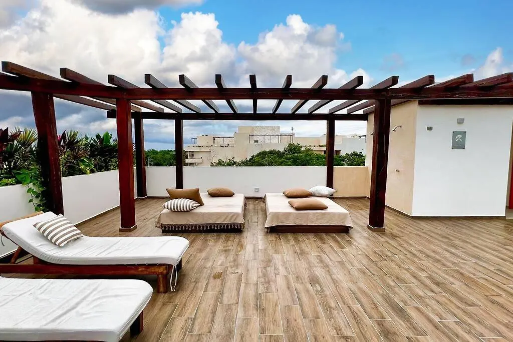 公寓 Spacious Penthouse With Pool 图卢姆 墨西哥